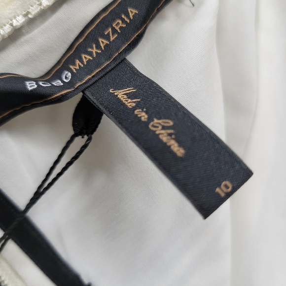 BCBGMAXAZRIA Elin Maxi Black & White Striped Bustier Dress Size 10 NWT $380 - Picture 15 of 16